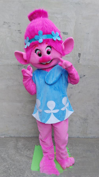 Hot sale Deluxe Troll Princess Poppy Mascot Costume Adult Troll Fancy Suit 