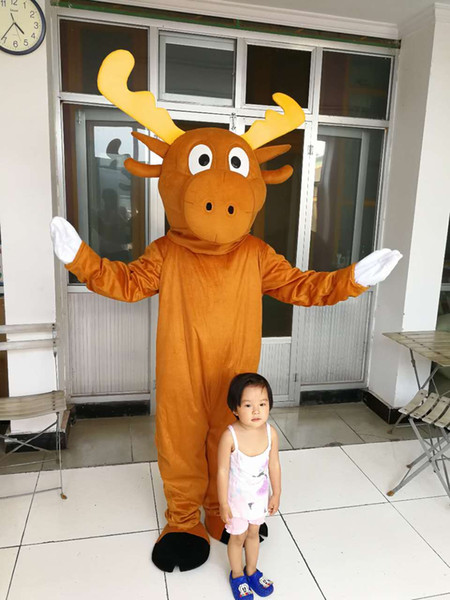 hot sell High quality reindeer moose deer mascot costume custom design mascot fancy carnival costume 