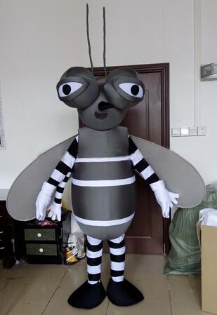 Halloween black mosquito Mascot Costume High Quality Cartoon skeeter Anime theme character Christmas Carnival Party Fancy Costumes