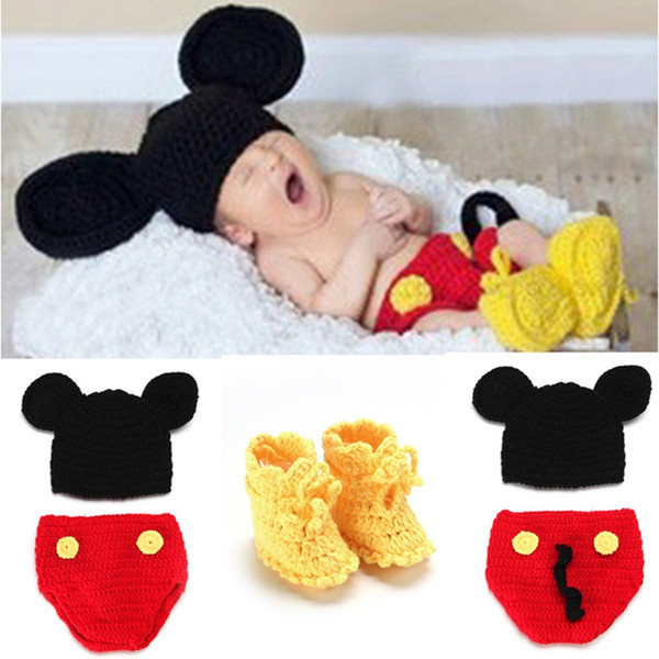 suits newborn baby costume 0-6 months make up dress costume playing clothing photography hat yarn shoes mascot