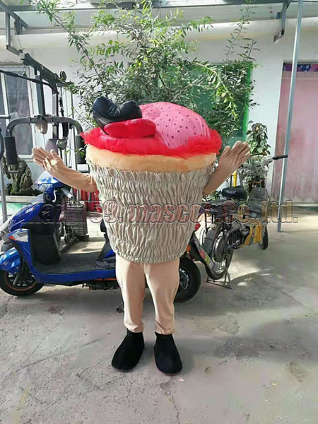 ice cream mascot costume Adult Size,cake mascot plush toy carnival party celebrates mascot factory sales.