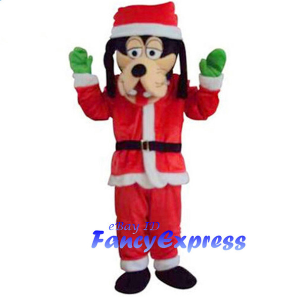 Christmas Dress Dog Mascot Costume Halloween Fancy Party Dress Adult Outfit