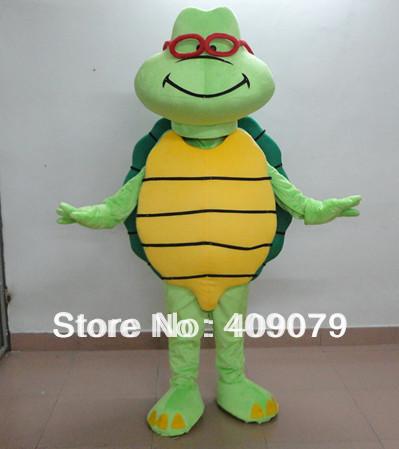 Wholesale-high quality green see turtle mascot costume for adults to wear