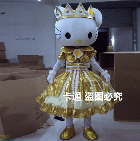 Hello Kitty Mascot Costume Cartoon Mascot Costume Character Halloween