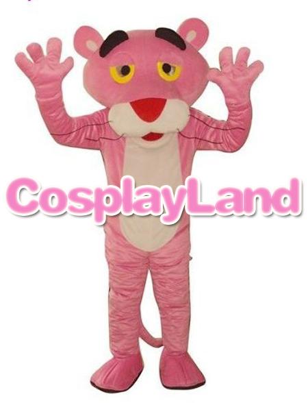 Mascot Adult Costume Hot Cartoon Character Pink Panther Mascot Costume Leopard Fancy Carnival For School