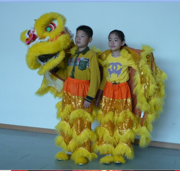 D CHILDREN high quality pur Lion Dance Costume pure wool Southern Lion kid size chinese Folk costume lion mascot costume