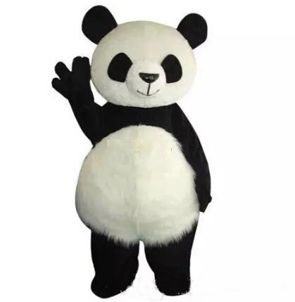 High quality !!! Professional PANDA BEAR Mascot Costume Adult Size (long plush ) EMS 