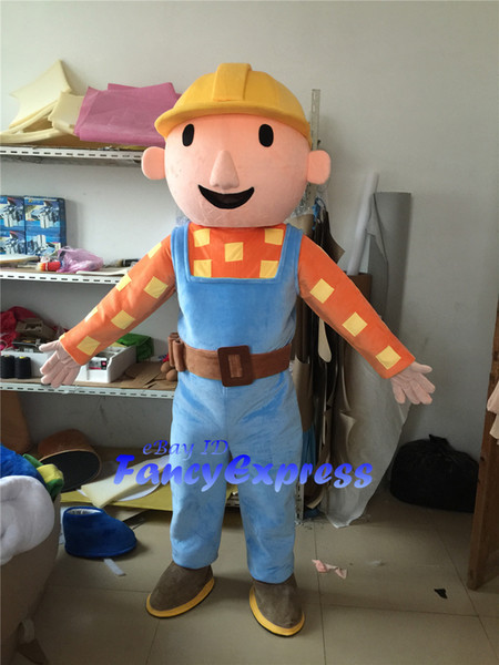 Bob the Builder Mascot Costume Halloween Fancy Party Dress Adult Outfit