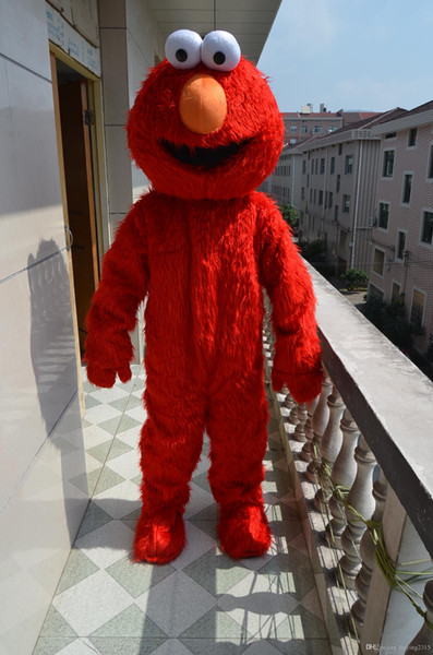 Hot Sale Adult Elmo Red Monster Mascot Costume Fancy Party Dress Suit 