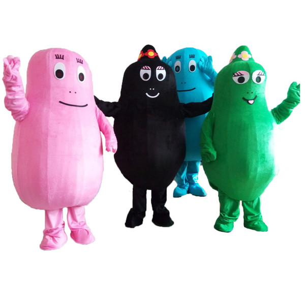 Best price pink BarbaPapa mascot costume lovely beard papa adult Mascot cartoon character suit EMS 