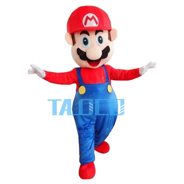 New Adult Super Mario Mascot Cartoon Mascot Costume Fancy Dress 