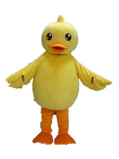 High quality hot yellow duck mascot costume with a big mouth for adult to wear