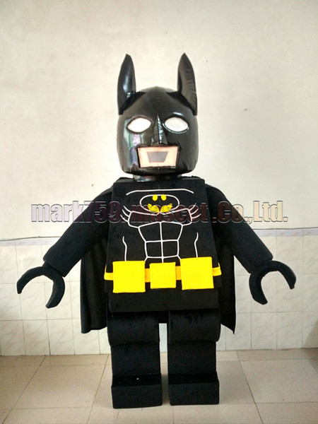 Lego bat mascot costume Adult Size,Lego man luxurious plush toy carnival party celebrates mascot factory sales.