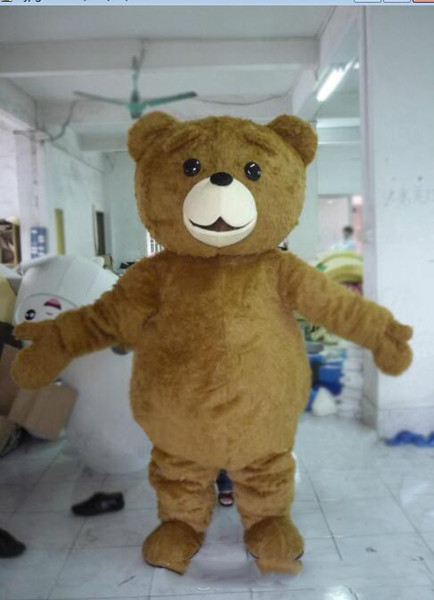 Factory sale hot Mascot Adult size Cartoon long plush ted brown bear Mascot Costume mascot halloween costume christmas Crazy Sa