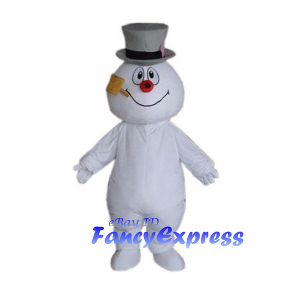 Frosty The Snowman Mascot Costume Christmas Fancy Party Dress Adult Outfit Suit