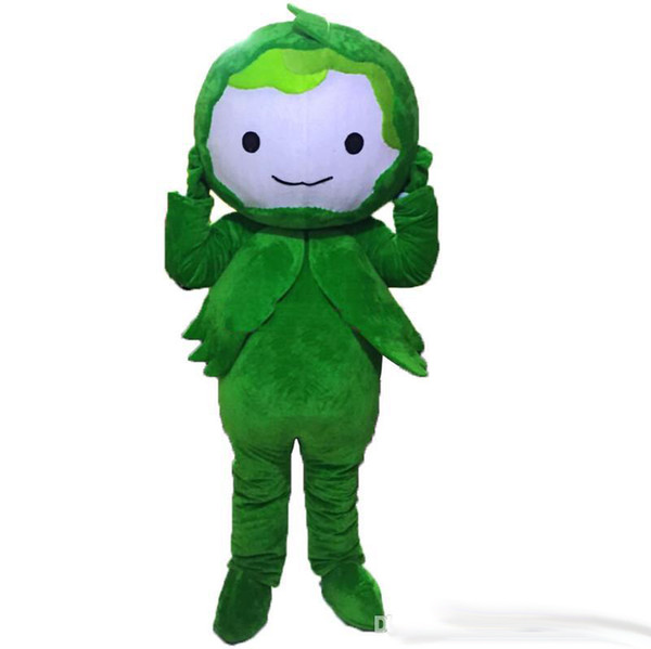 Professional Green Cabbage mascot costumes fancy dress Real photo 