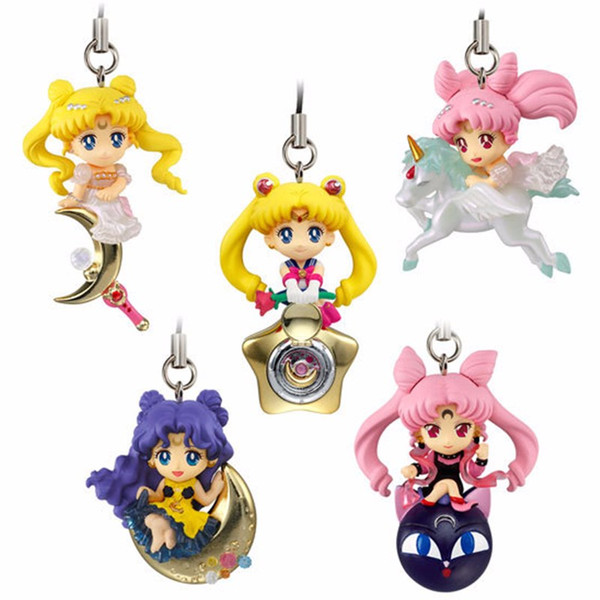 Anime Sailor Moon Twinkle Dolly Charm Figure keychain chain wands stick rod henshin mascot