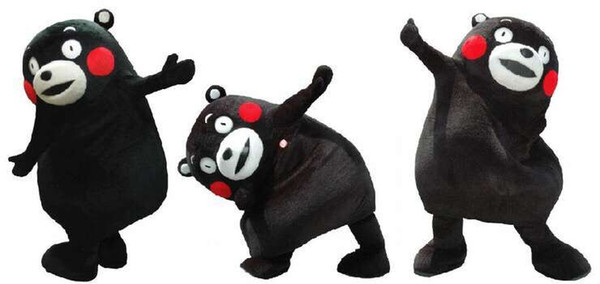 Adult Size Japan Kumamon Bear Mascot Costume Animal Bear Cartoon Holiday Fancy Dress Birthday Party Suit 