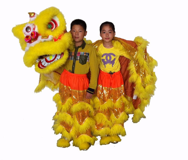 d high quality pur Lion Dance Costume made of pure wool Southern Lion kid size chinese Folk costume lion mascot costume