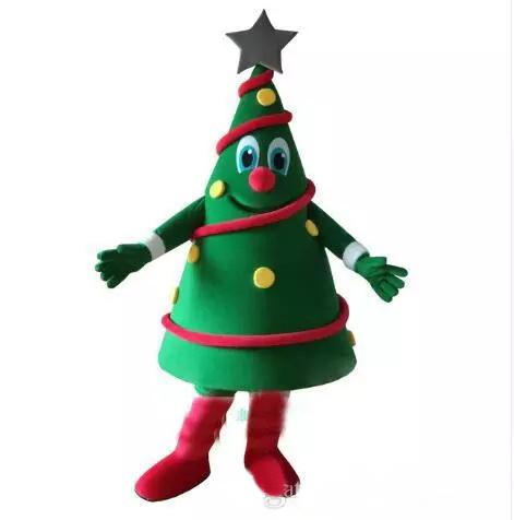 High quality !!! 2017 new Hot Sales Green Christmas Tree Mascot Costume EMS 