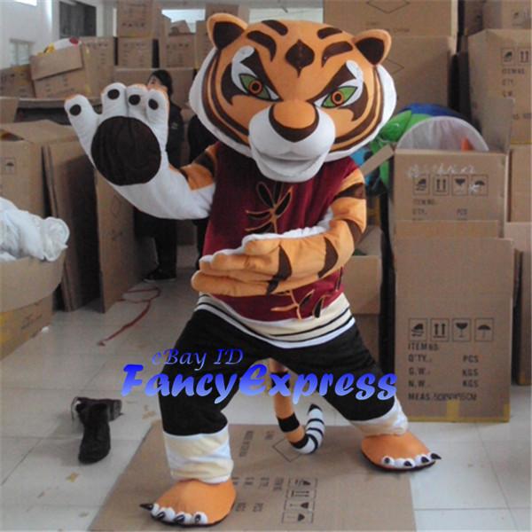 Tigress Tiger Mascot Costume Of Kung Fu Panda Cartoon Character Fancy Dress