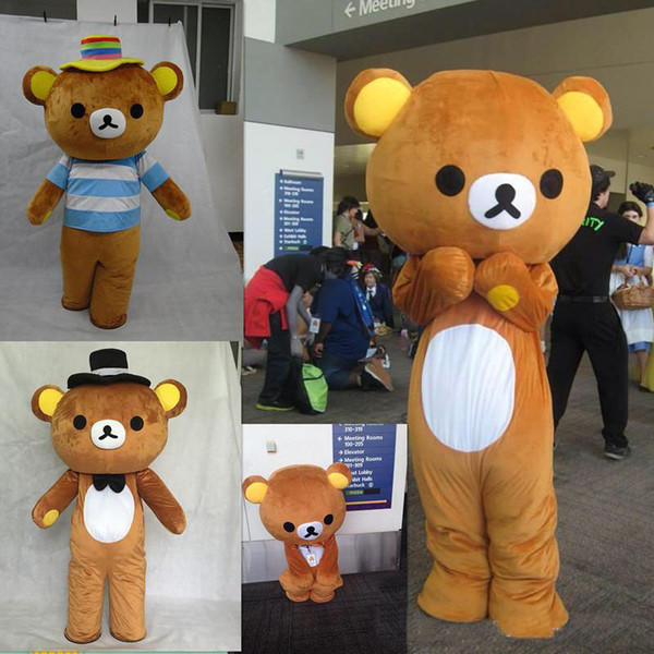 Factory sale hot Janpan Rilakkuma bear Mascot Costumes Adult Size bear cartoon costume high quality Halloween Party 