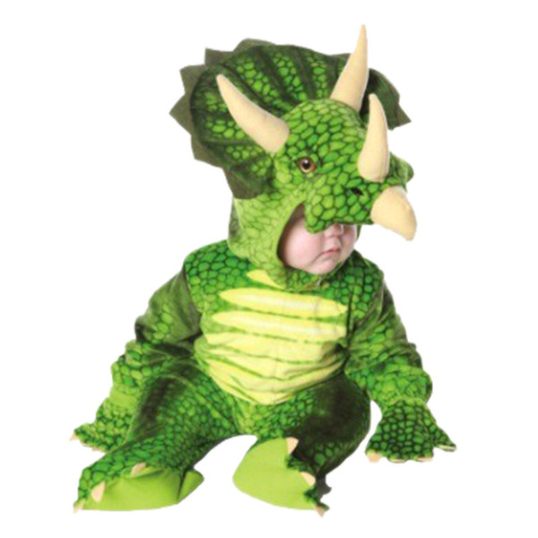 Triceratops Costume child Boys Kids Little T-Rex Costume Dinosaur Jumpsuit Halloween Mascot Christmas costumes for kids WSJ-68