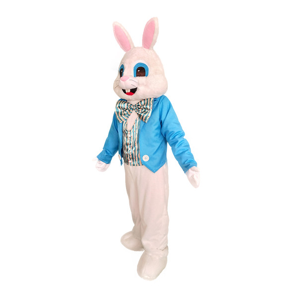 Easter Bunny Deluxe Rabbit Mascot Suit Plush Dress Up Adult Men Costume