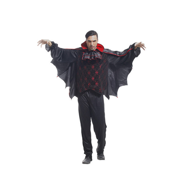 Shanghai Story Men's Halloween cosplay Costumes Medieval Europe Legend Bat Vampire Costume Vampire Cosplay game uniforms