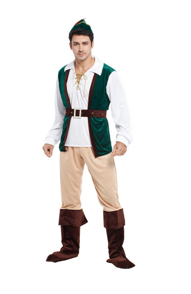 Shanghai Story Halloween Costumes for Men,Men's Forest Hunter Prince Adult Fancy Party Cosplay Costume