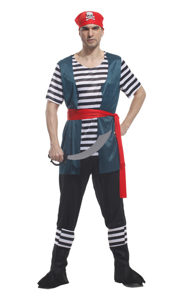 Shanghai Story Halloween Cosplay Seaman Pirate Costume for Men