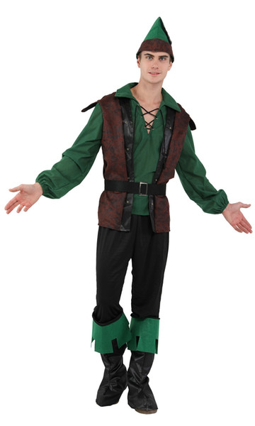 Shanghai Story Halloween Hunter Costumes for Men Green peter Cosplays Masquerade Party Clothing