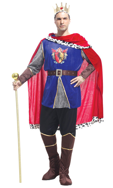 Shanghai Story Men's Costume Holiday brilliant king Costume Adult Clown Halloween Cospaly Party Dress Up Clown Suit Costumes