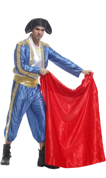 Shanghai Story Adults Halloween Costumes Matador Costume Bull Fighter Cosplay Uniforms Spanish Bullfighters Dancing Costumes For Men