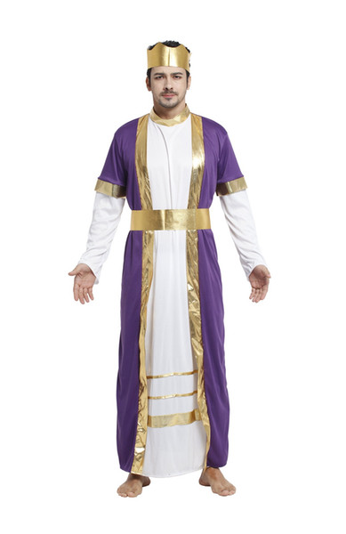 Shanghai Story Halloween cosplay costumes men clothing adult stage Masked balls Chief of Dubai Dress the king of Arabia Clothing