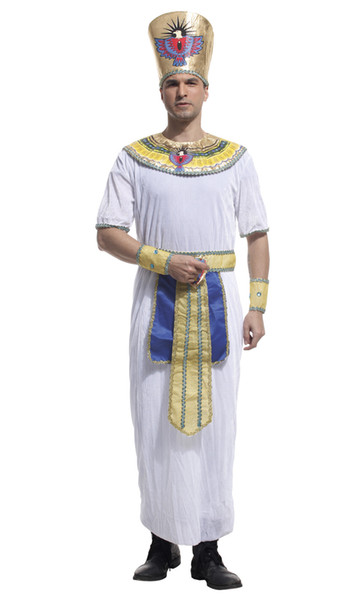 Shanghai Story Men's Egyptian King Costume Halloween Cosplay Pharaoh For Man