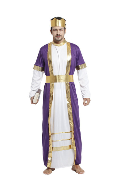 Shanghai Story Halloween cosplay Arab Aladdin India Arabian prince princess king Costume Biblical King robe carnival fancy men