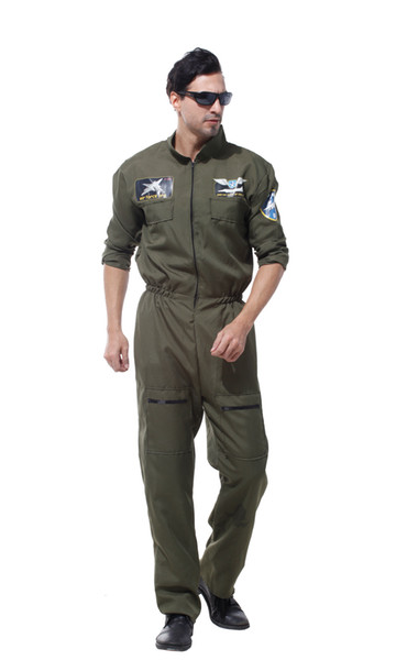 Shanghai Story Carnival Party Halloween Costumes Family Air Force Costume Men Airman Soldier Cosplay Uniform for Adult