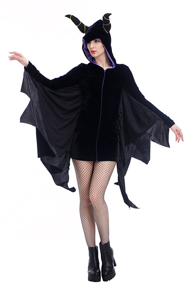 Glamcare Halloween Bat Costume Sleeping Magic Curse Hornstage Costumes Demon M L XL