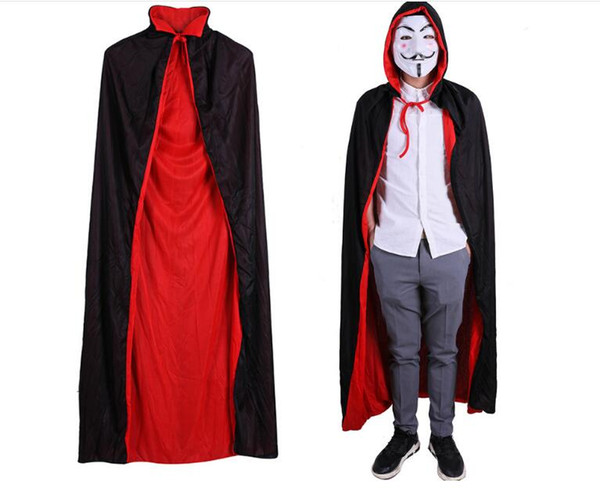 Fashion Halloween Polyester Poncho For Men Halloween Vampire Cloak Grim Reaper Cloak Festival Ponchos