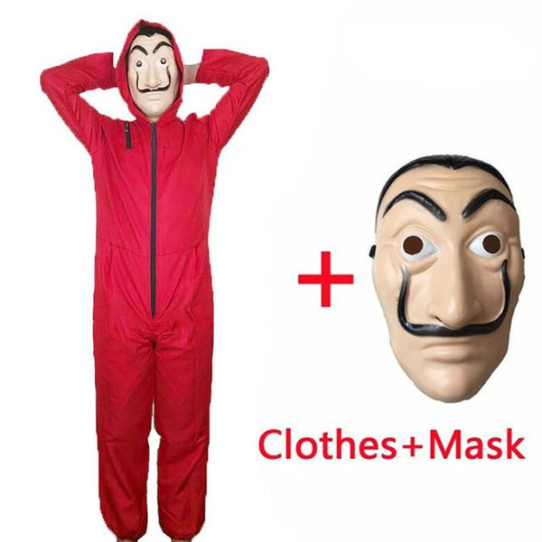 Mens Halloween Costume Movie La Casa De Papel 3 Costumes New Fashion Best Selling Cosplay Clothes Party Show Dance Cosplay Funny Masks