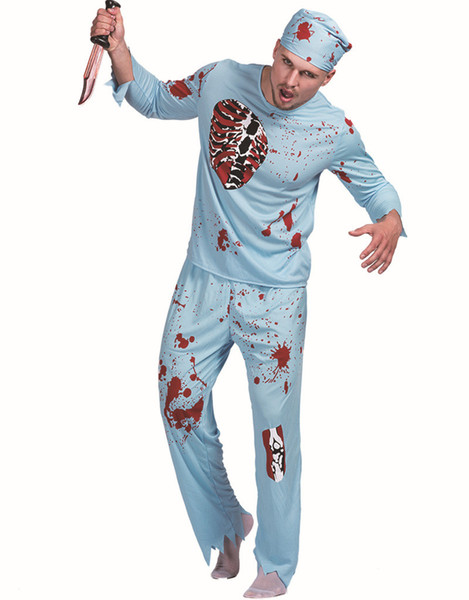 Doctor Halloween Mens Cosplay Costumes Scary Occupational Props Party Stagewear Clothing Set