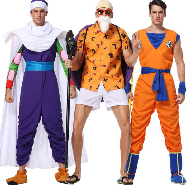 Halloween Dragon Ball Costumes Wukong Kame Sennin Big Devil Bick Costumes Adult Mens Classic Halloween Cosplay Suits