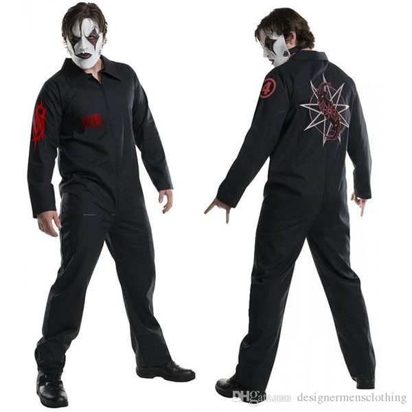 SlipKnot Printed Mens Cosplay Costume Halloween Hiphop Mens Jumpsuits Theme Costume Male Apparel