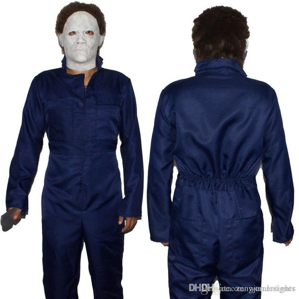 Mens Halloween Designer Jumpsuits Cosplay Theme Costume Lapel Neck Long Sleeve Solid Color Festival Homme Clothing