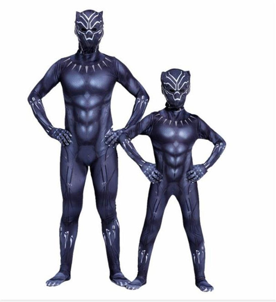 Black Panther Cosplay Theme Costume Avengers Halloween Leotards Adult And Children Apparel