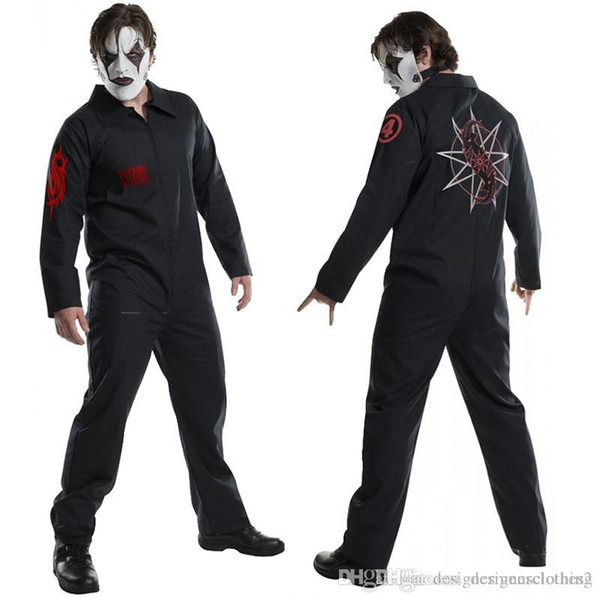 SlipKnot Printed Mens Cosplay Costume Halloween Hiphop Mens Jumpsuits Theme Costume Male Apparel