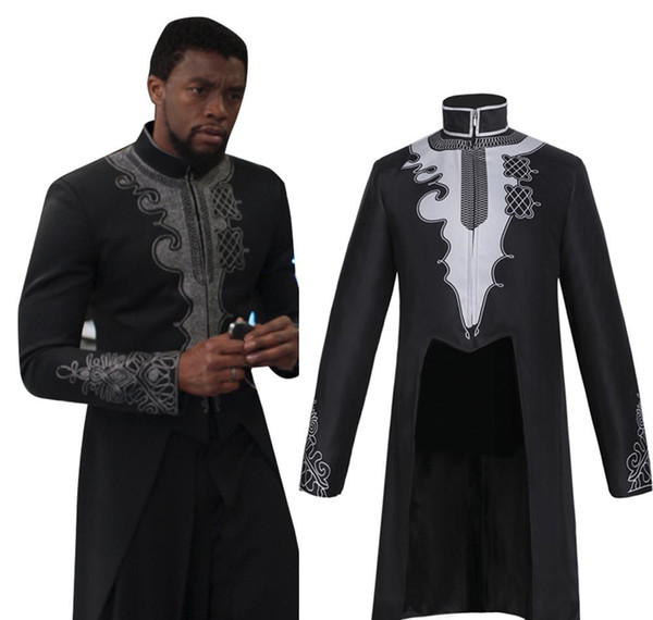 Black Panther Costume Marvel Tailcoat Men Halloween cosplay T Challa DC Cosplay Wakanda King Anime Movie Jacket