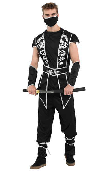 Halloween Warrior Costumes for Men Ninja anime Cosplay Carnival Purim parade Masquerade Party Dress Warrior suit Cosplay costume