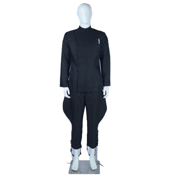 Mens Casual Suits Coat Harem Pants Long Black